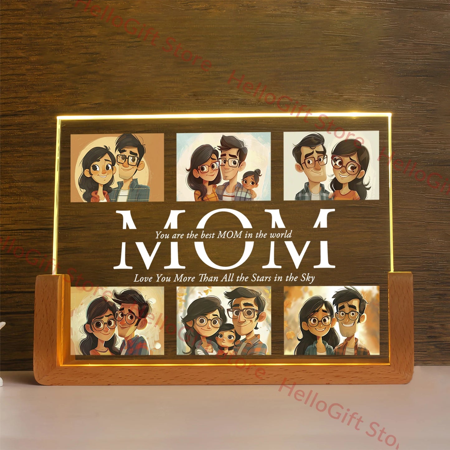 Personalized Custom Photo Text 3D Acrylic Lamp