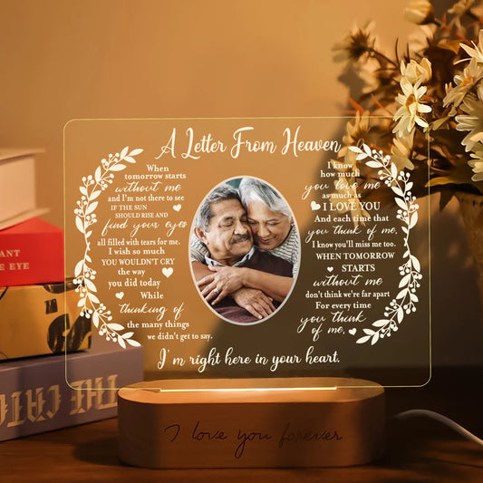 Personalized Unique Light Up Picture Frames with Photo and Text