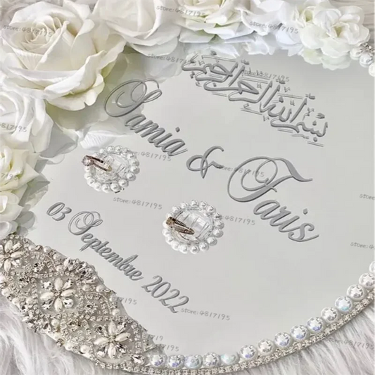 Mirror Wedding Plate Stickers Personalized Nikkah Plate Stickers Custom Names And Dates Decals