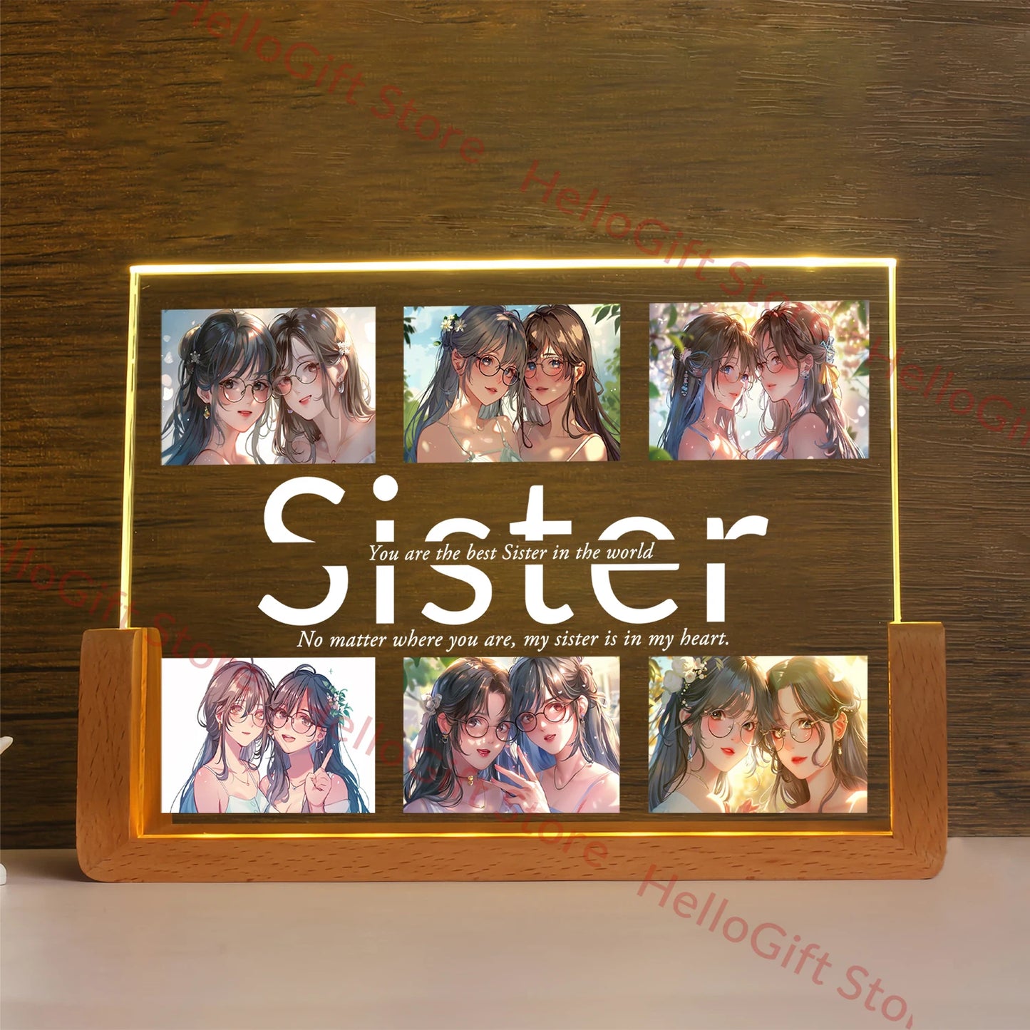 Personalized Custom Photo Text 3D Acrylic Lamp