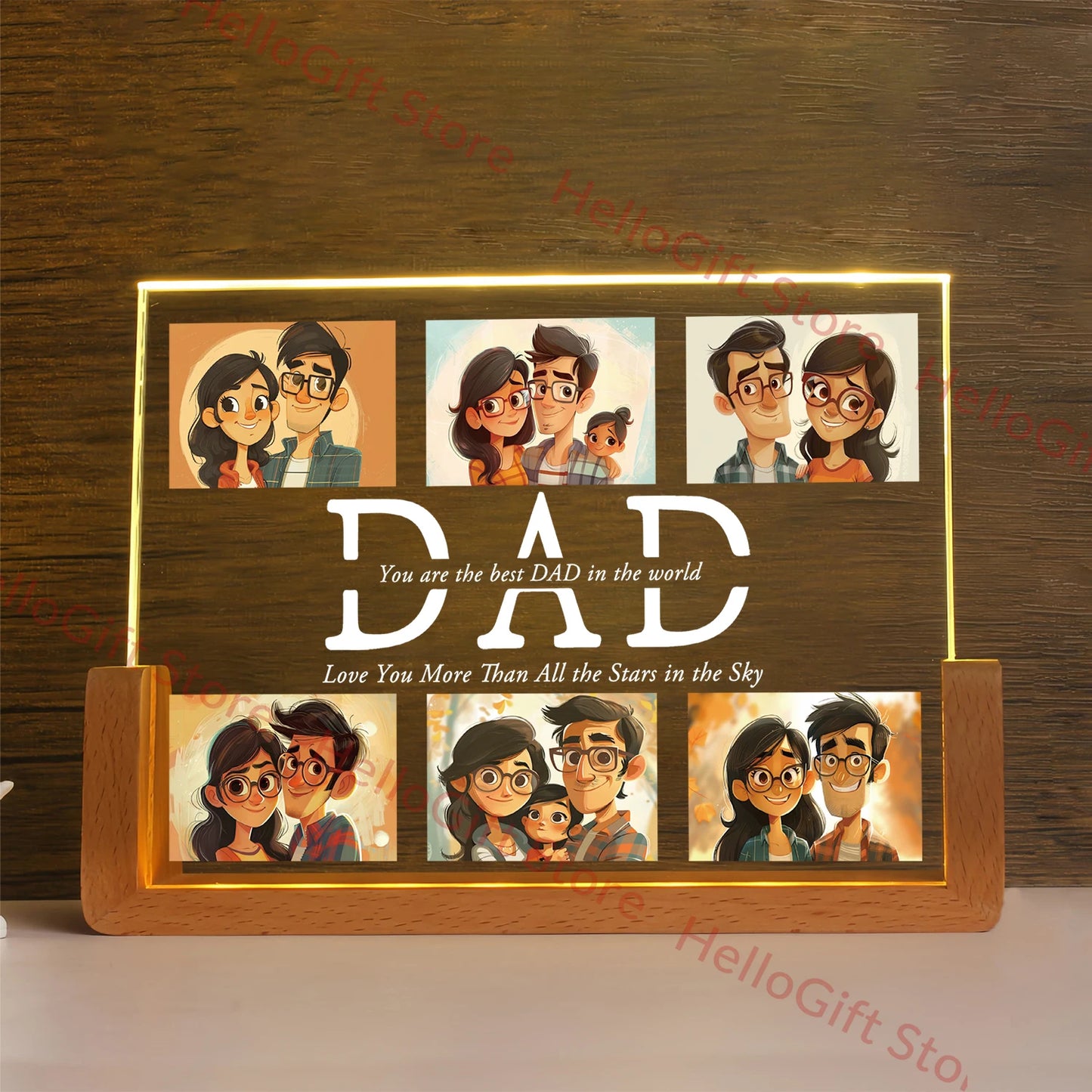 Personalized Custom Photo Text 3D Acrylic Lamp