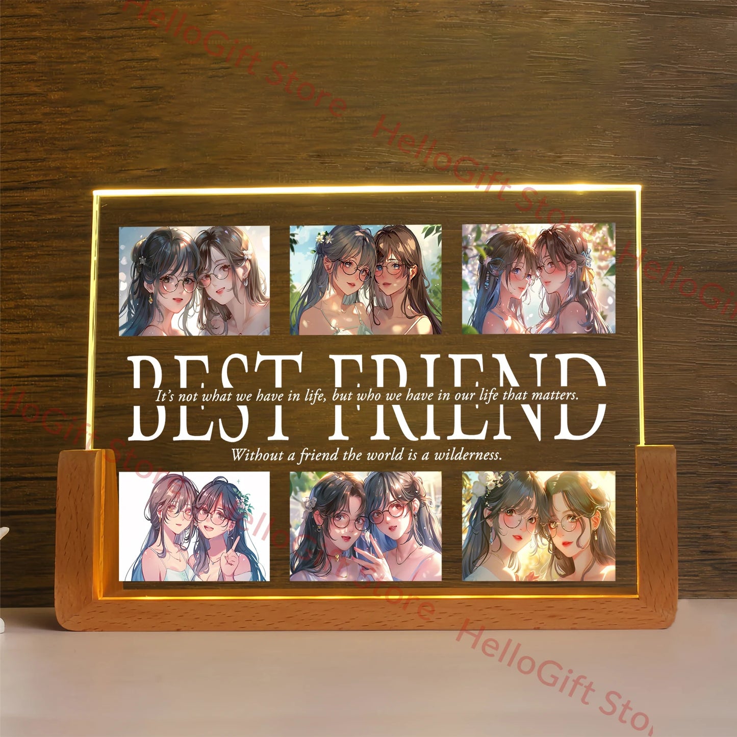 Personalized Custom Photo Text 3D Acrylic Lamp